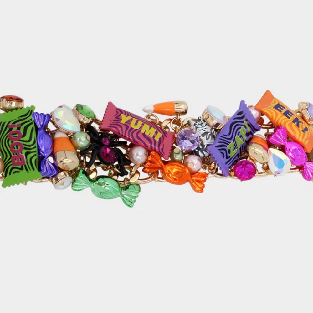 NWT ⚜️🍭⚜️ BETSEY JOHNSON GHOUL FRIENDS CANDY TOGGLE BRACELET MULTI - Picture 5 of 8